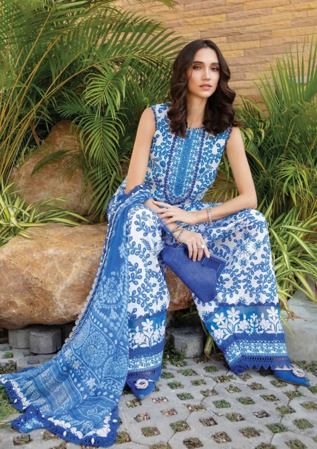 3 Piece Unstitched Printed Katrai Linen / HH375