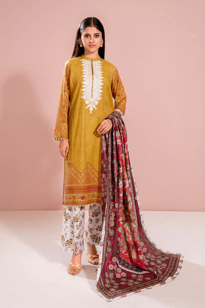 Printed - 3 Pc Khaddar Suit H58
