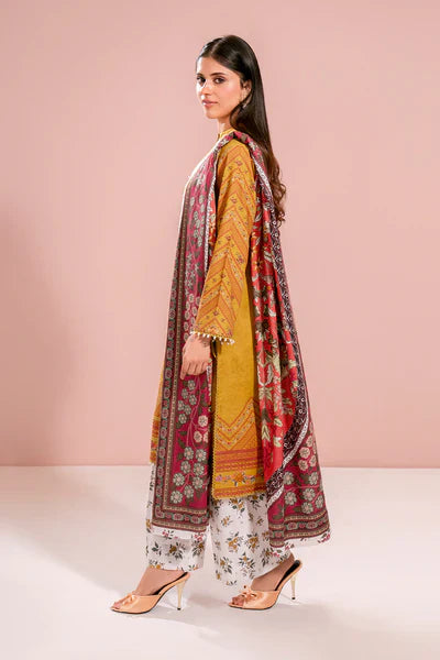 Printed - 3 Pc Khaddar Suit H58