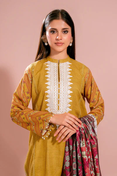 Printed - 3 Pc Khaddar Suit H58