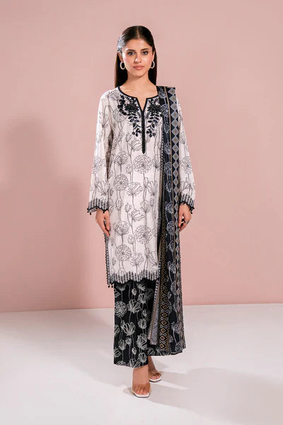 Printed - 3 Pc Khaddar Suit H55