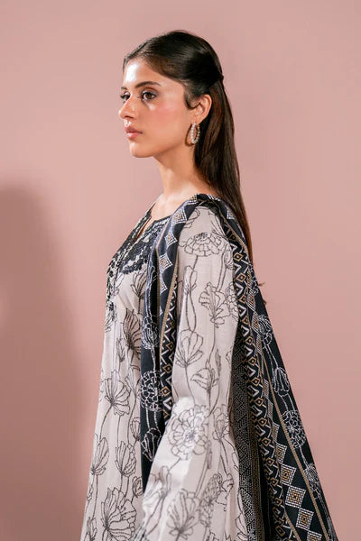 Printed - 3 Pc Khaddar Suit H55