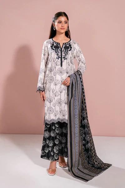 Printed - 3 Pc Khaddar Suit H55