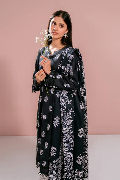 Printed - 3 Pc Khaddar Suit H57