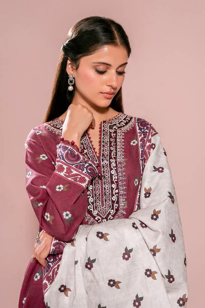 Printed - 3 Pc Khaddar SuitHH53