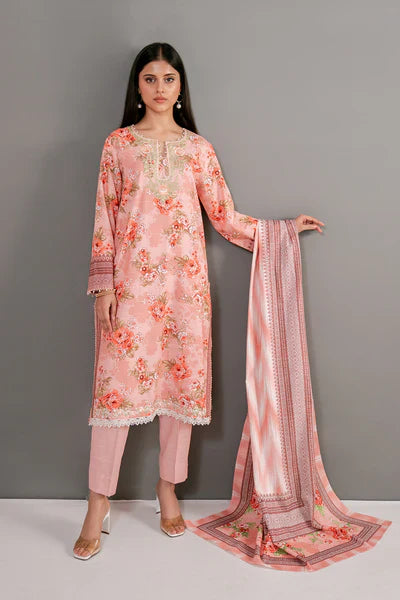 Printed - 3 Pc Khaddar SuitHH54