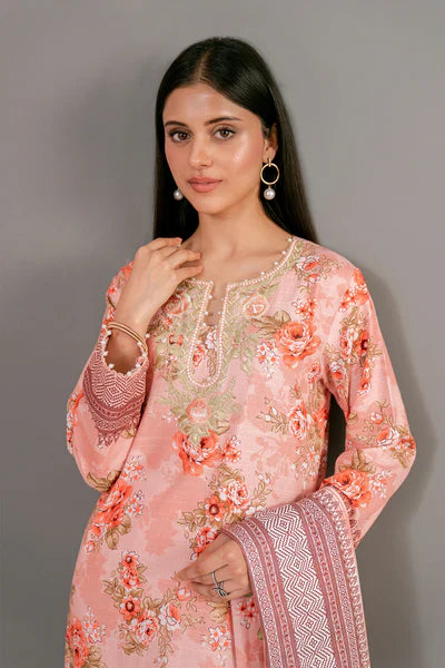 Printed - 3 Pc Khaddar SuitHH54