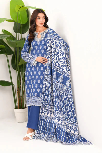 Printed - 3 Pc Khaddar Suit HH62