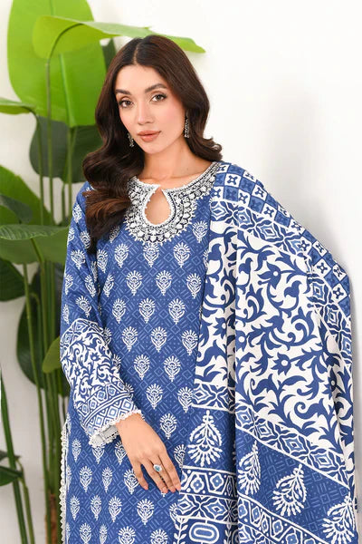 Printed - 3 Pc Khaddar Suit HH62