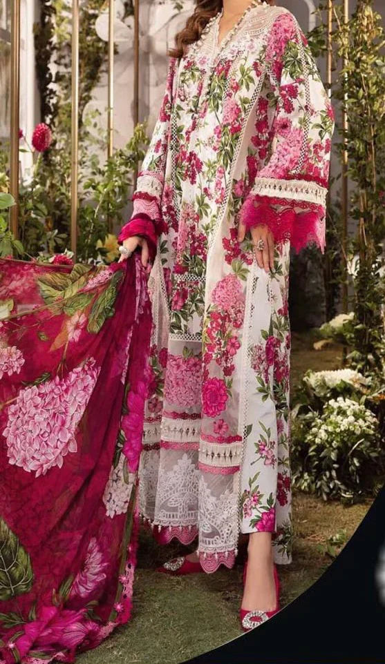 3 Piece Unstitched Printed Katrai Linen / HH366