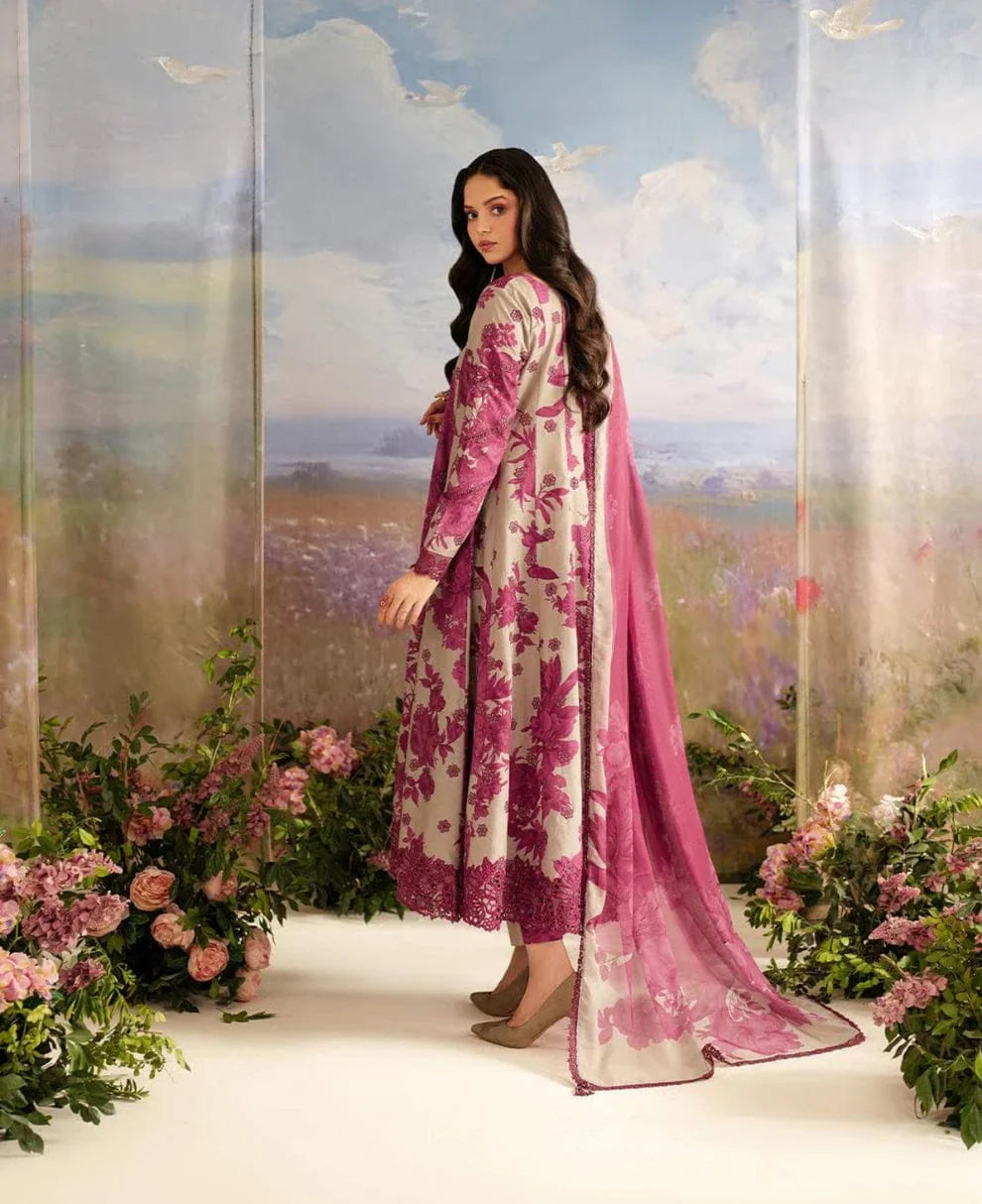 3 Piece Unstitched Printed Katrai Linen / HH3789